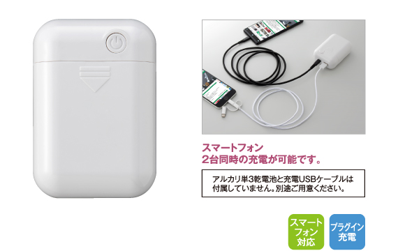 BP-038 ２ポート乾電池スマホ充電器